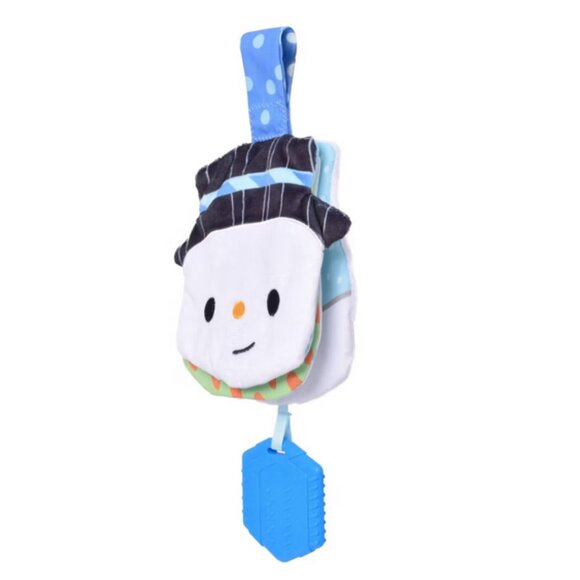 Sunny Days Snowman Baby Toddler Teether & Crinkle Book Multi Textures NEW - Picture 2 of 7